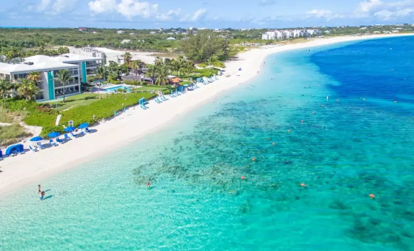 Grace Bay snorkeling from shore