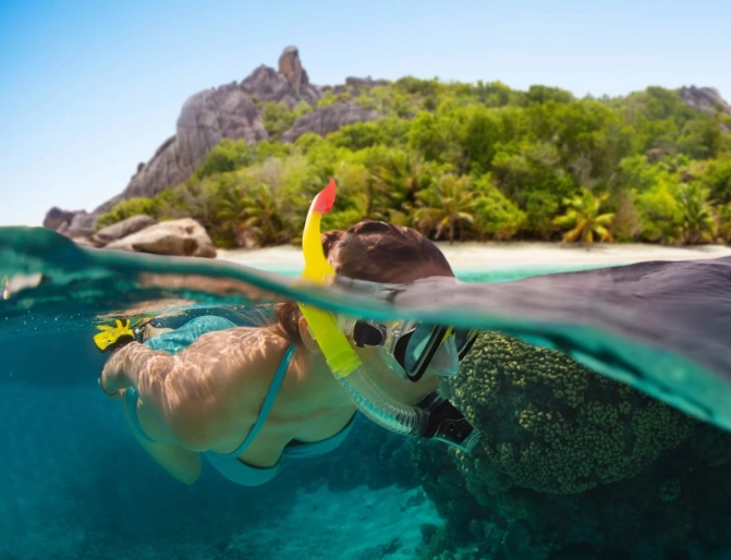 Snorkeling in Seychelles