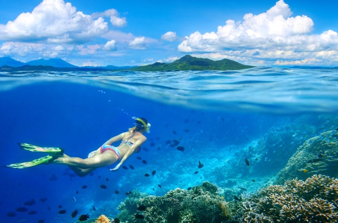 calm water snorkeling