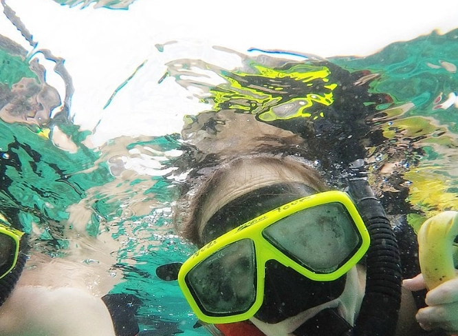 non-swimmer snorkeling