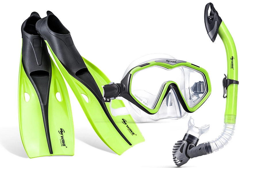 snorkeling and scuba diving gear