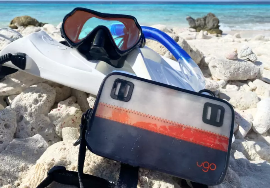 snorkeling set with waterproof bag